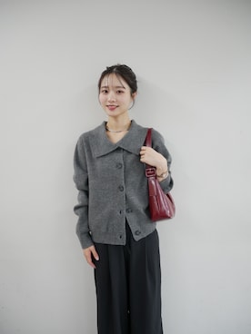「アイテム（カーディガン/ボレロ）」を使った、おみくさん（レディース・163cm・20代）の秋コーディネート