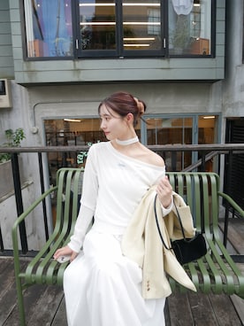「アイテム（ジャケット/アウター、イエロー系）」を使った、おみくさん（レディース・163cm）の夏コーディネート