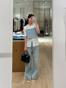 「迷彩パンツ」｜おみくさん（レディース・163cm）の夏コーディネート