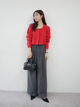 「アイテム（ボストンバッグ）」を使った、おみくさん（レディース・163cm）の秋コーディネート