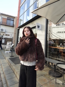 「アイテム（その他アウター）」を使った、おみくさん（レディース・163cm・20代）の冬コーディネート