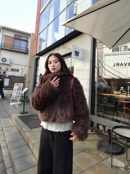 今すぐお届け可能！軽くて暖かい◎】ショートファーコート（その他