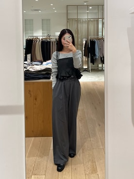 「mystic（ミスティック）のアイテム（ニット/セーター）」を使った、おみくさん（レディース・163cm）の秋コーディネート