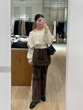 「mystic（ミスティック）のアイテム（ニット/セーター）」を使った、おみくさん（レディース・163cm）の秋コーディネート