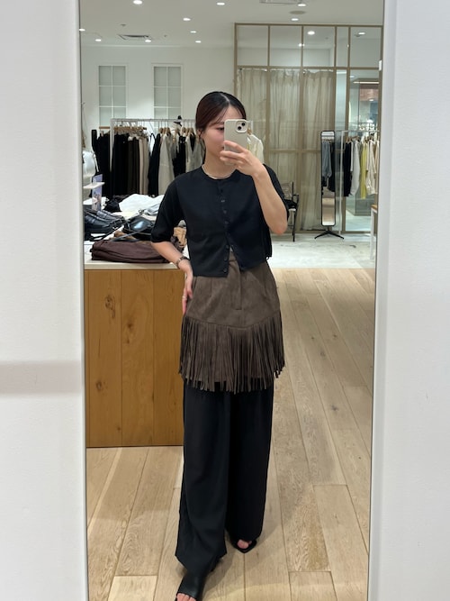 スウェード　フリンジ　スカート　vintage スウェード フリンジ スカート vintage スウェードフリンジ