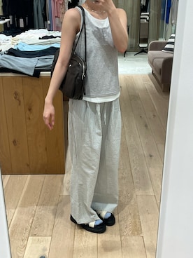 「ピンクシャツ」｜おみくさん（レディース・163cm）の夏コーディネート