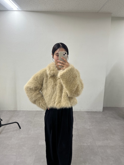 セール】【今すぐお届け可能！軽くて暖かい◎】ショートファーコート