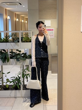 「アイテム（セットアップ）」を使った、おみくさん（レディース・163cm）の春コーディネート