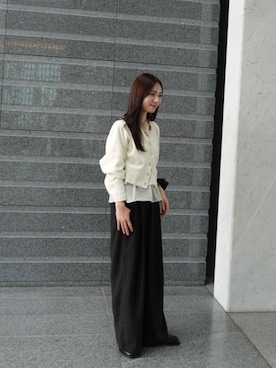 「mystic（ミスティック）のアイテム（その他パンツ）」を使った、おみくさん（レディース・163cm）の秋コーディネート