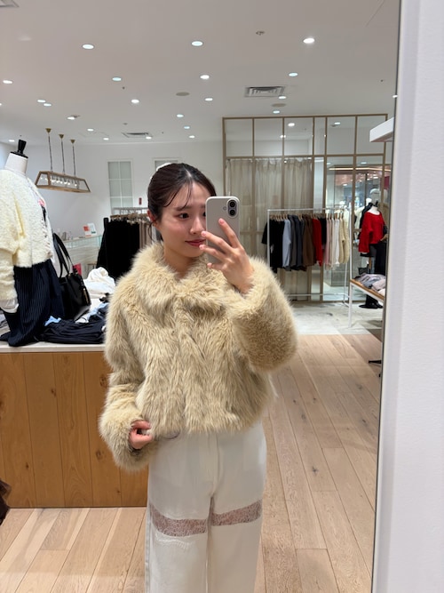 mystic ショートファーコート 軽いのに暖かい/主役アウター】ショートファーコート | mystic