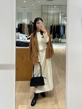 「mystic（ミスティック）のアイテム（ワンピース）」を使った、おみくさん（レディース・163cm）の秋コーディネート