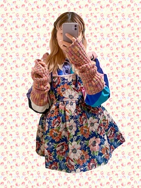 「アイテム（アームカバー、その他）」を使った、およよさん（レディース・165cm）の冬コーディネート