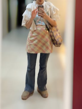 「papier（パピエ）のアイテム」を使った、およよさん（レディース・165cm）の夏コーディネート