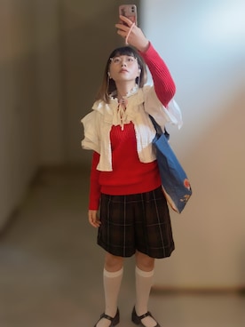 「papier（パピエ）のアイテム」を使った、およよさん（レディース・165cm）の冬コーディネート