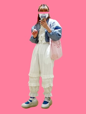 「Kiwanda（キワンダ）のアイテム」を使った、およよさん（レディース・164cm）の秋コーディネート