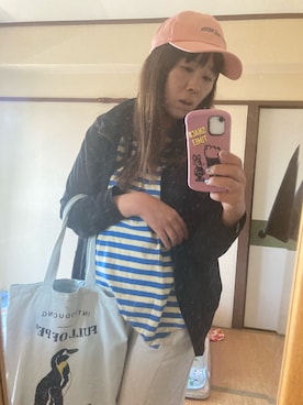 「SMELLY（スメリー）のアイテム（帽子）」を使った、Dyune(デュネ)さん（レディース・161cm）の夏コーディネート