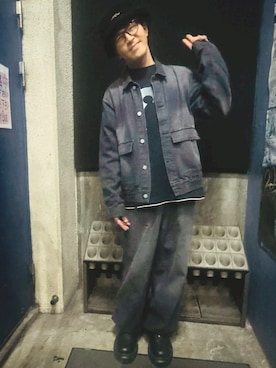 「アイテム（デニムジャケット）」を使った、SHOHEiさん（メンズ・170cm）の秋コーディネート