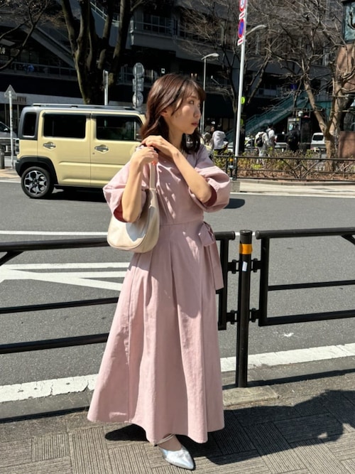 カシュクールランタンワンピース　ナチュラルクチュール カシュクールランタンワンピース | natural couture(ナチュラル