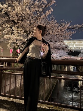 「タックパンツ」｜miki：）さん（レディース・158cm）の春コーディネート