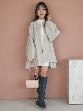 「ロングブーツ」｜miki：）さん（レディース・158cm）の秋コーディネート