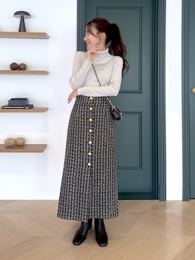 「リブニット」｜miki：）さん（レディース・158cm）の秋コーディネート