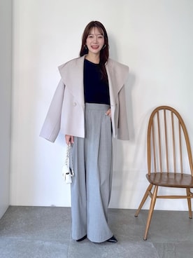 「グレーパンツ」｜miki：）さん（レディース・158cm）の秋コーディネート