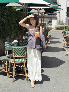 「La boutique BonBon（ラブティックボンボン）のアイテム」を使った、miki：）さん（レディース・158cm）の夏コーディネート