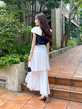 「白スカート」｜miki：）さん（レディース・158cm）の夏コーディネート
