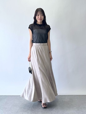 「骨格ウェーブ」｜「アイテム（スカート）」を使った、miki：）さん（レディース・158cm）の夏コーディネート