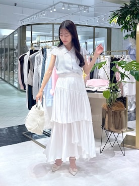「白スカート」｜miki：）さん（レディース・158cm）の夏コーディネート