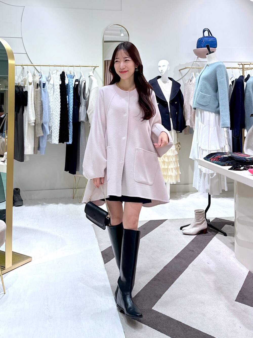 ラブティックボンボン ライトラグランフレアコート La boutique BonBon