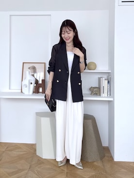 「オフィスカジュアル」｜miki：）さん（レディース・158cm）の夏コーディネート