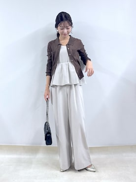 「アイテム（サロペット/オーバーオール）」を使った、miki：）さん（レディース・158cm）の秋コーディネート