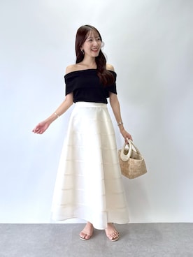 「アイテム（トートバッグ）」を使った、miki：）さん（レディース・158cm）の夏コーディネート