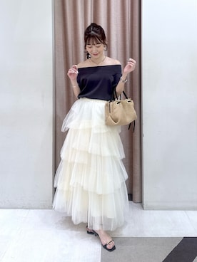 「La boutique BonBon（ラブティックボンボン）のアイテム」を使った、miki：）さん（レディース・158cm）の夏コーディネート