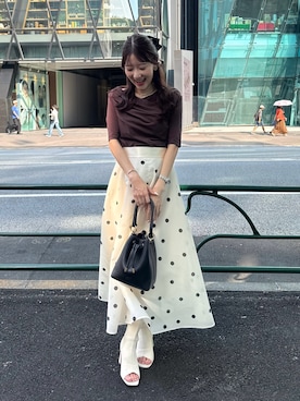 「La boutique BonBon（ラブティックボンボン）のアイテム」を使った、miki：）さん（レディース・158cm）の夏コーディネート