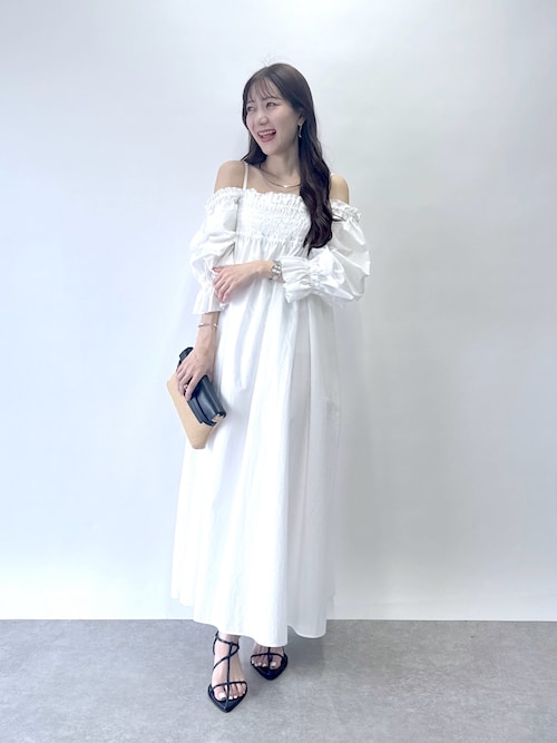 La boutique BonBon シャーリング2WAYオフショルワンピース La boutique BonBon｜【最強愛されワンピ】シャーリング2WAY