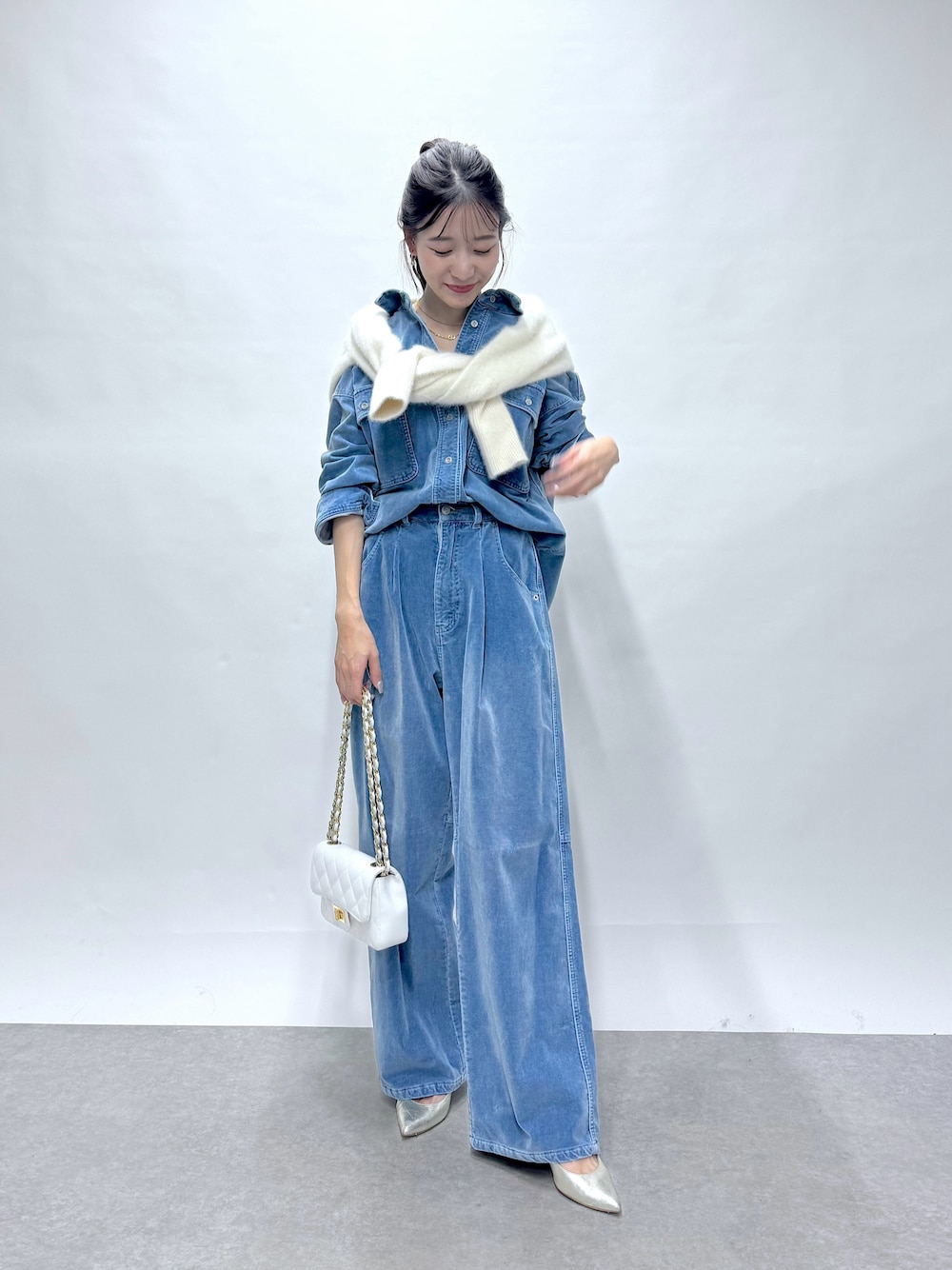 ヘアリーウールカシミヤ混スリットショルダーニット ヘアリーウールカシミヤ混スリットショルダーニット