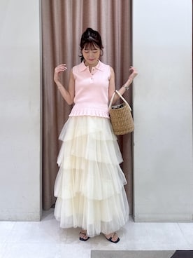 「La boutique BonBon（ラブティックボンボン）のアイテム」を使った、miki：）さん（レディース・158cm）の夏コーディネート