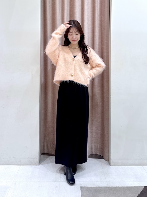 【新品タグ付き】ロングフェザークロップドカーディガン ラブティックボンボン 新品タグ付き】ロングフェザークロップドカーディガン ラブティック