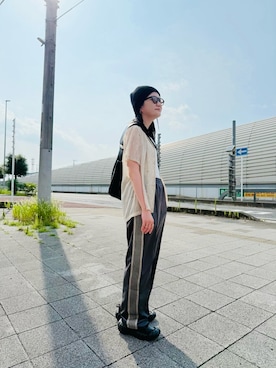 「アイテム（サングラス）」を使った、satomiさん（レディース・159cm）の夏コーディネート