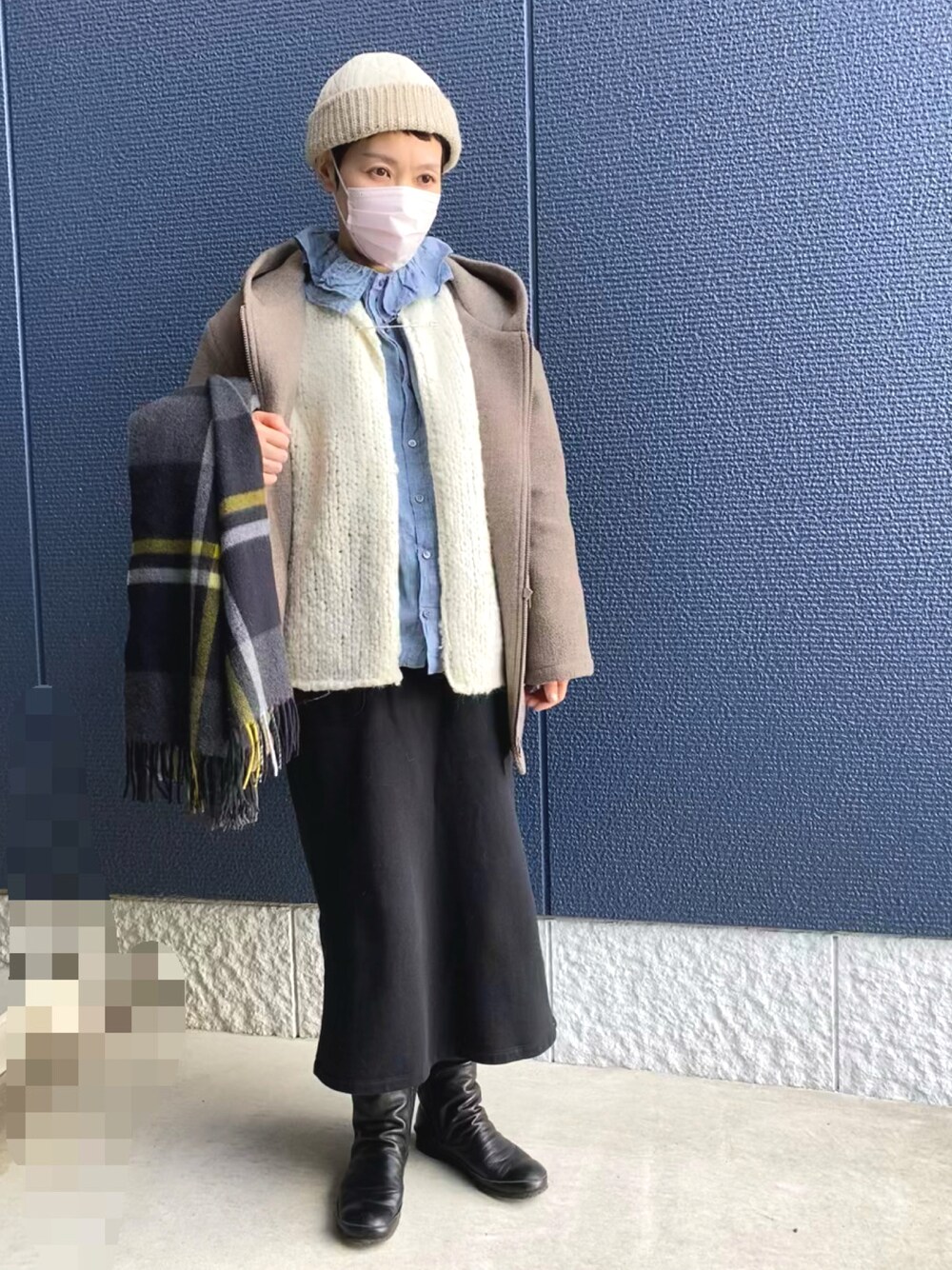 DANTON ダントン ウールパイル フード付き ジップジャケット　42 美品 1674973874_1000.jpg