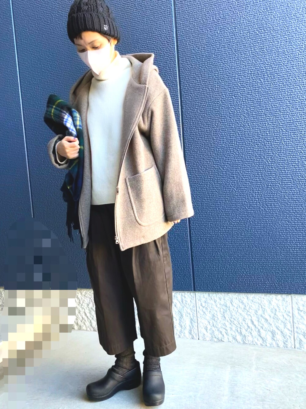 SLOBE IENA　　スローブイエナ　　グレー　　両畦ハイネックプルオーバー SLOBE IENA（スローブイエナ）の「《追加》French wool畦ハーフジップ
