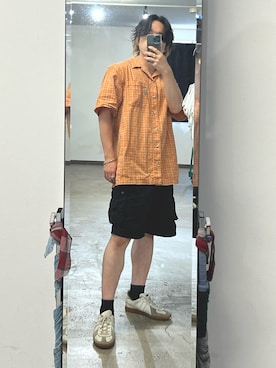 「VINTAGE（ヴィンテージ）のアイテム（スニーカー）」を使った、陽さん（メンズ・163cm）の夏コーディネート