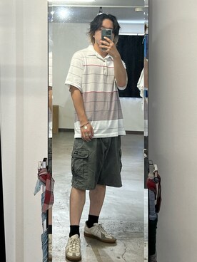 「VINTAGE（ヴィンテージ）のアイテム（スニーカー）」を使った、陽さん（メンズ・163cm）の夏コーディネート