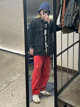 「VINTAGE（ヴィンテージ）のアイテム（スニーカー）」を使った、陽さん（メンズ・163cm）の冬コーディネート