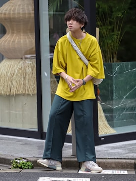 「shiki tokyo（シキトウキョウ）のアイテム（アクセサリー）」を使った、にっしーさん（メンズ・180cm）の夏コーディネート