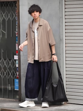 「shiki tokyo（シキトウキョウ）のアイテム（アクセサリー）」を使った、にっしーさん（メンズ・180cm）の春コーディネート
