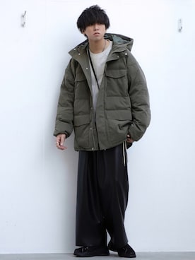 「STYLEMIXER（スタイルミキサー）のアイテム（ブルゾン）」を使った、にっしーさん（メンズ・180cm）の冬コーディネート