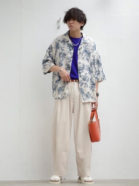 「shiki tokyo（シキトウキョウ）のアイテム（アクセサリー）」を使った、にっしーさん（メンズ・180cm）の春コーディネート